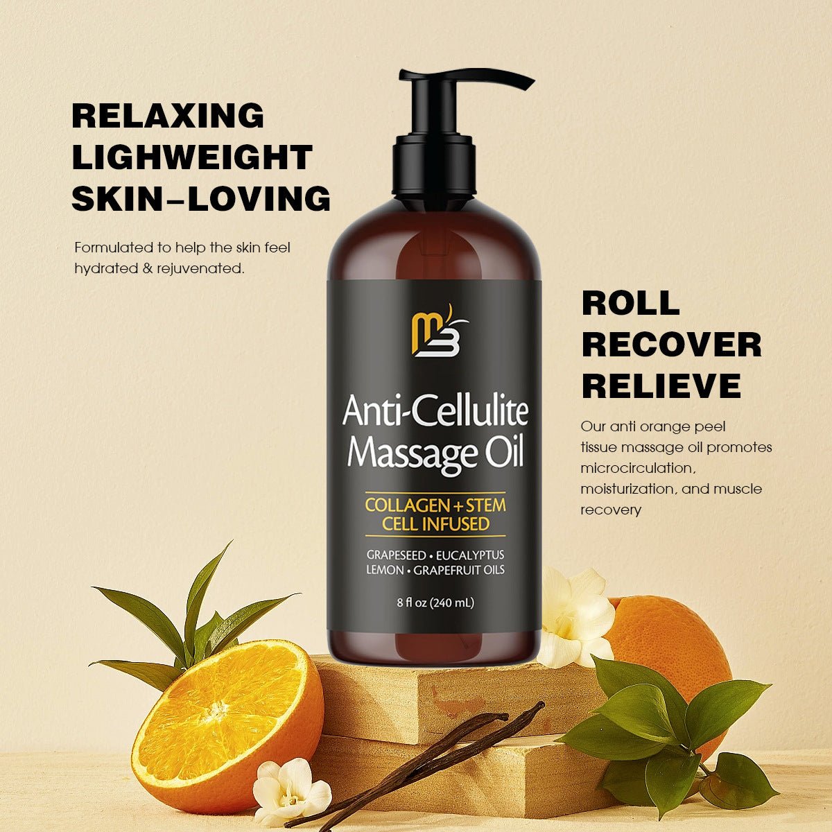 Anti - Cellulite Massage Oil 240ml - Lumiso
