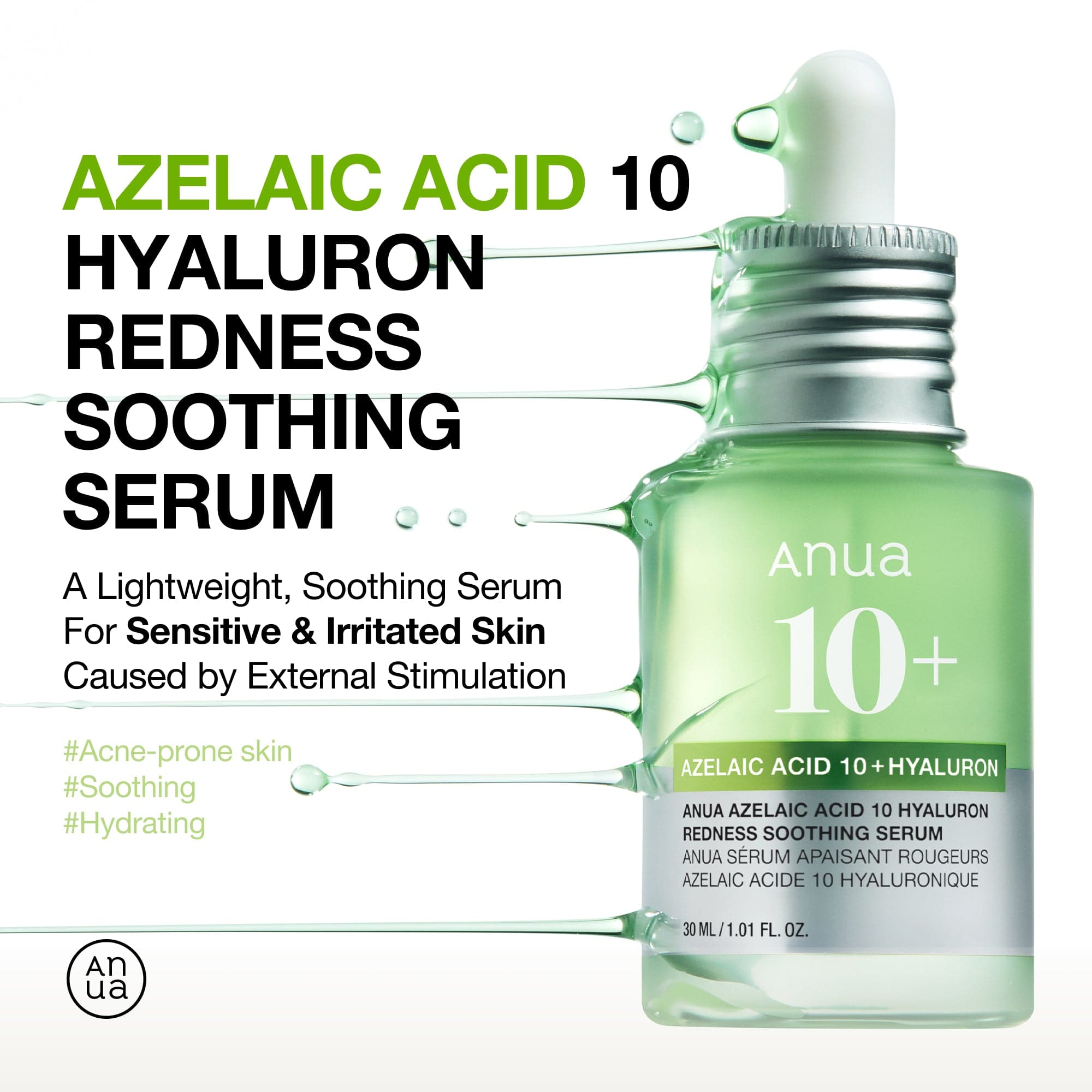 Azelaic Acid 10 Hyaluron Redness Soothing Serum - Lumiso