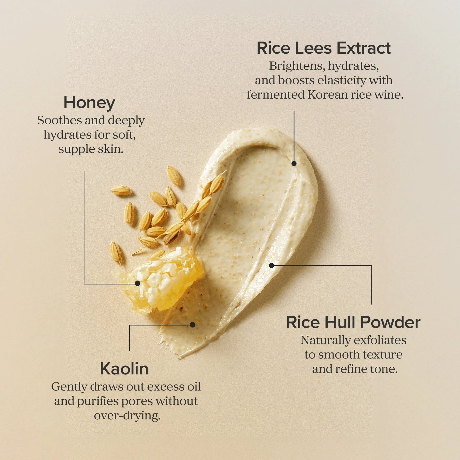 Ground Rice and Honey Glow Mask - Lumiso